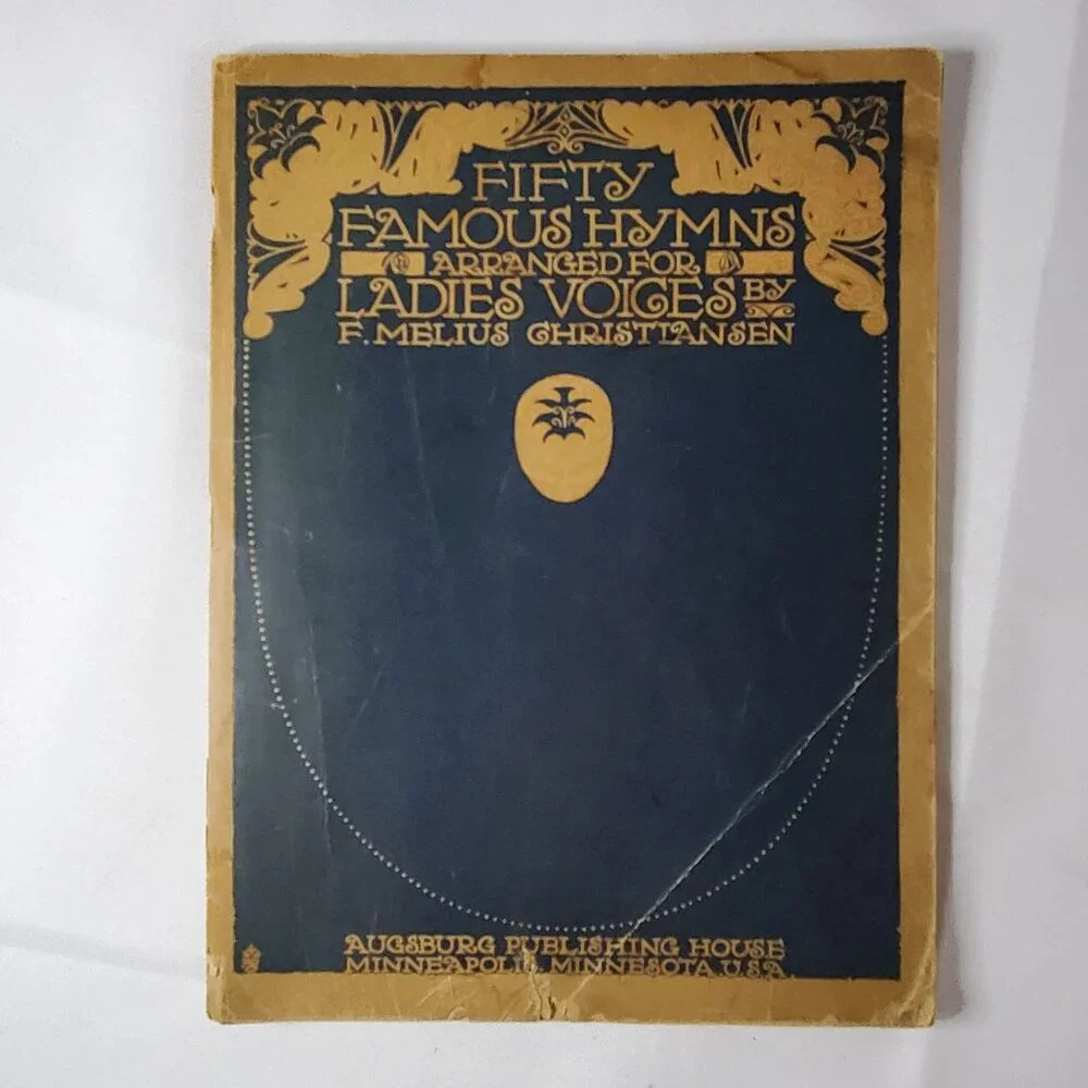 Fifty Famous Hymns Arranged For Ladies Voices book 1926  F. Melius Christiansen
